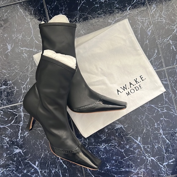 AWAKE Mode faux leather BERNICE STRETCH BOOT 40 - Picture 7 of 12